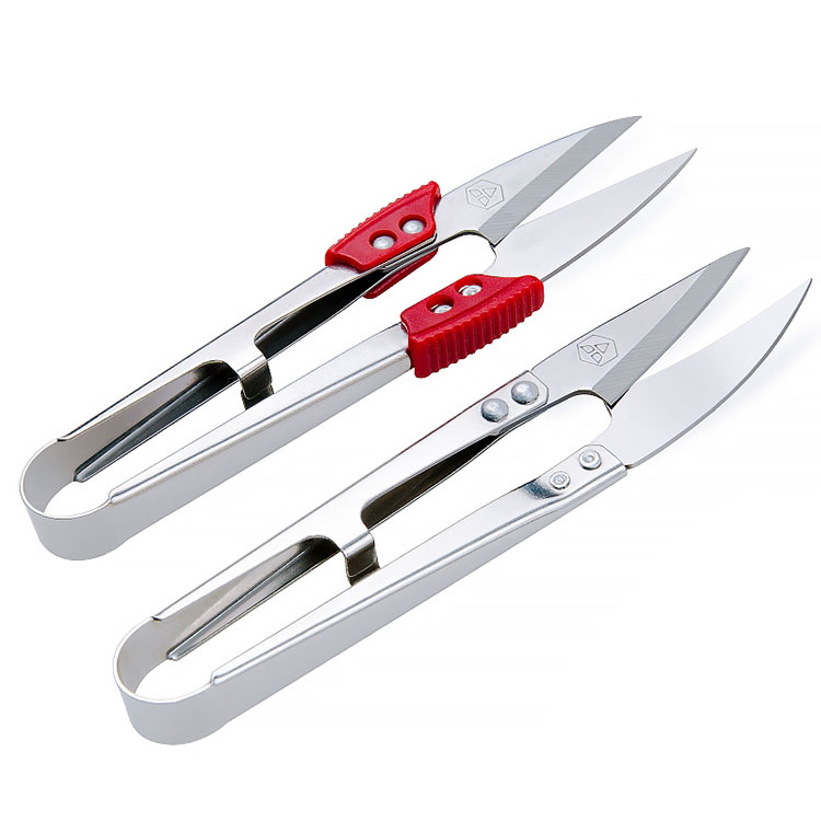 Bending Garn Schere, Edelstahl Curling Kopf Schere, Fäden Ende Scheren, Bräunen, Schneiden, kleine Schere für den häuslichen Gebrauch ohne Quellen